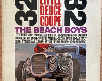 Vintage pop rock LP: Little Deuce Coupe by The Beach Boys, LA Press, mono, Capitol T-1998, 1963