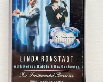 Vintage pop cassette: For Sentimental Reasons by Linda Ronstadt, Elektra 9-60474-4-E, 1986