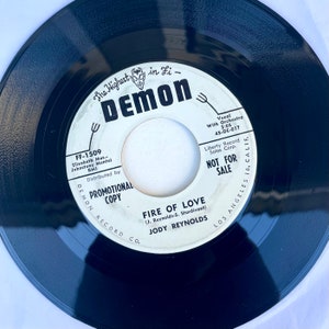 Rock single: The Fire Of Love / Daisy Mae by Jody Reynolds, promo, Demon FF-1509, 1958, sample.