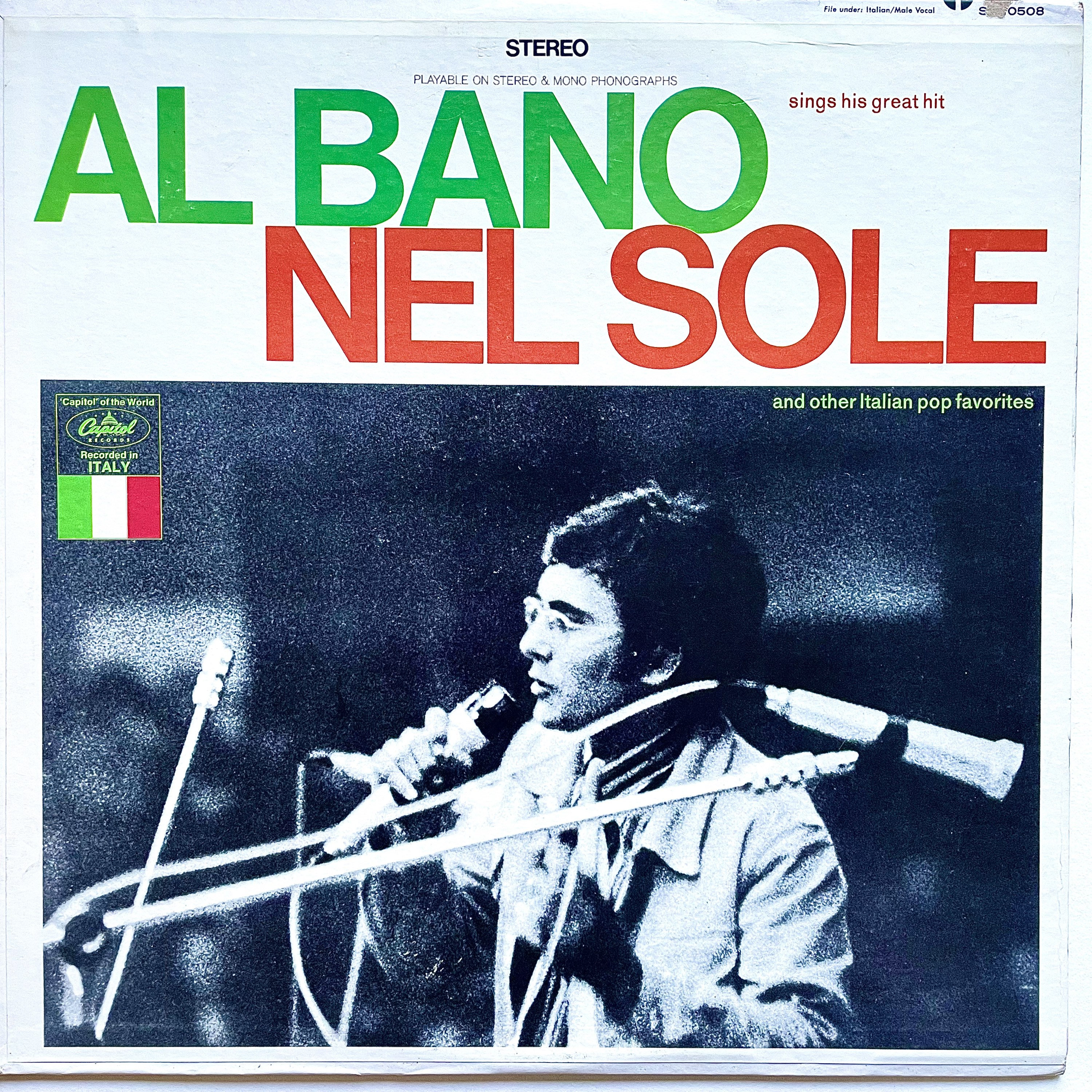 Vintage Italian vocals LP: Nel Sole di Al Bano, Capitol ST10508, 1968 -   Italia