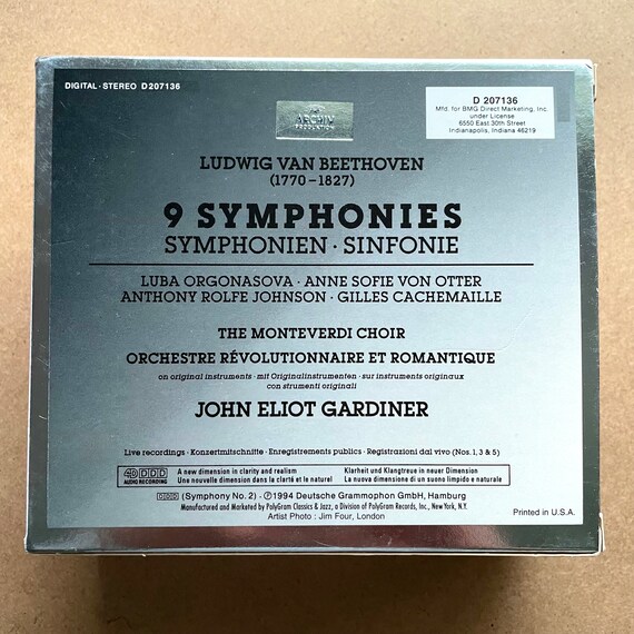 Vintage Classical CD Set: Beethoven 9 Symphonies, John E. Gardiner Vintage Classical CD Set: Beethoven 9 Symphonies, John E. Gardiner