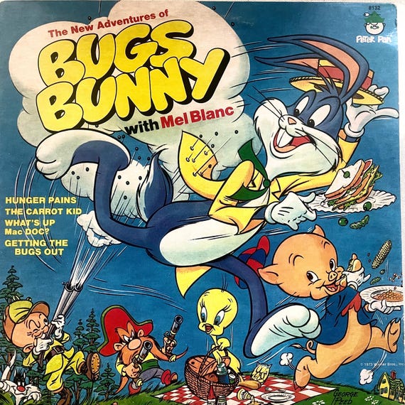 Children's LP: the New Adventures of Bugs Bunny With Mel Blanc