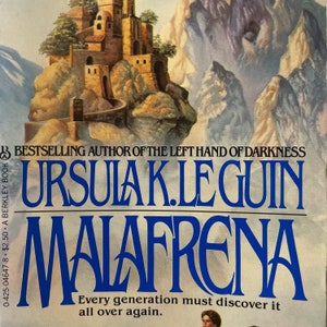 Vintage fiction paperback: Malafrena by Ursula K. LeGuin, 1st Thus edition, Berkeley, 1980