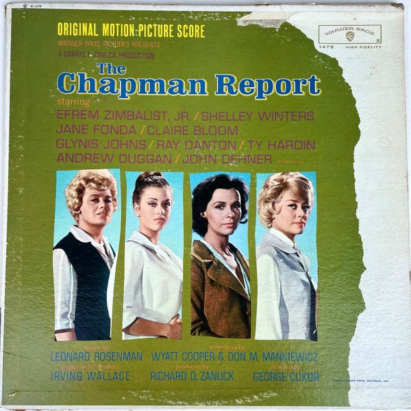 Soundtrack LP: The Chapman Report by Leonard Rosenman, mono, Warner W1478, 1962