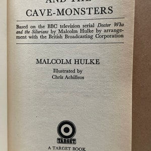 Doctor Who And The Cave-Monsters by Malcolm Hulke, import, illustrated, TV tie-in, Target, 1983 image 5