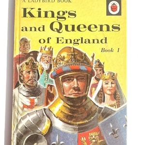 Children’s History books: Kings And Queens of England, Book 1 & 2, by L. Du Garde Peach, import, Ladybird Book, 1968