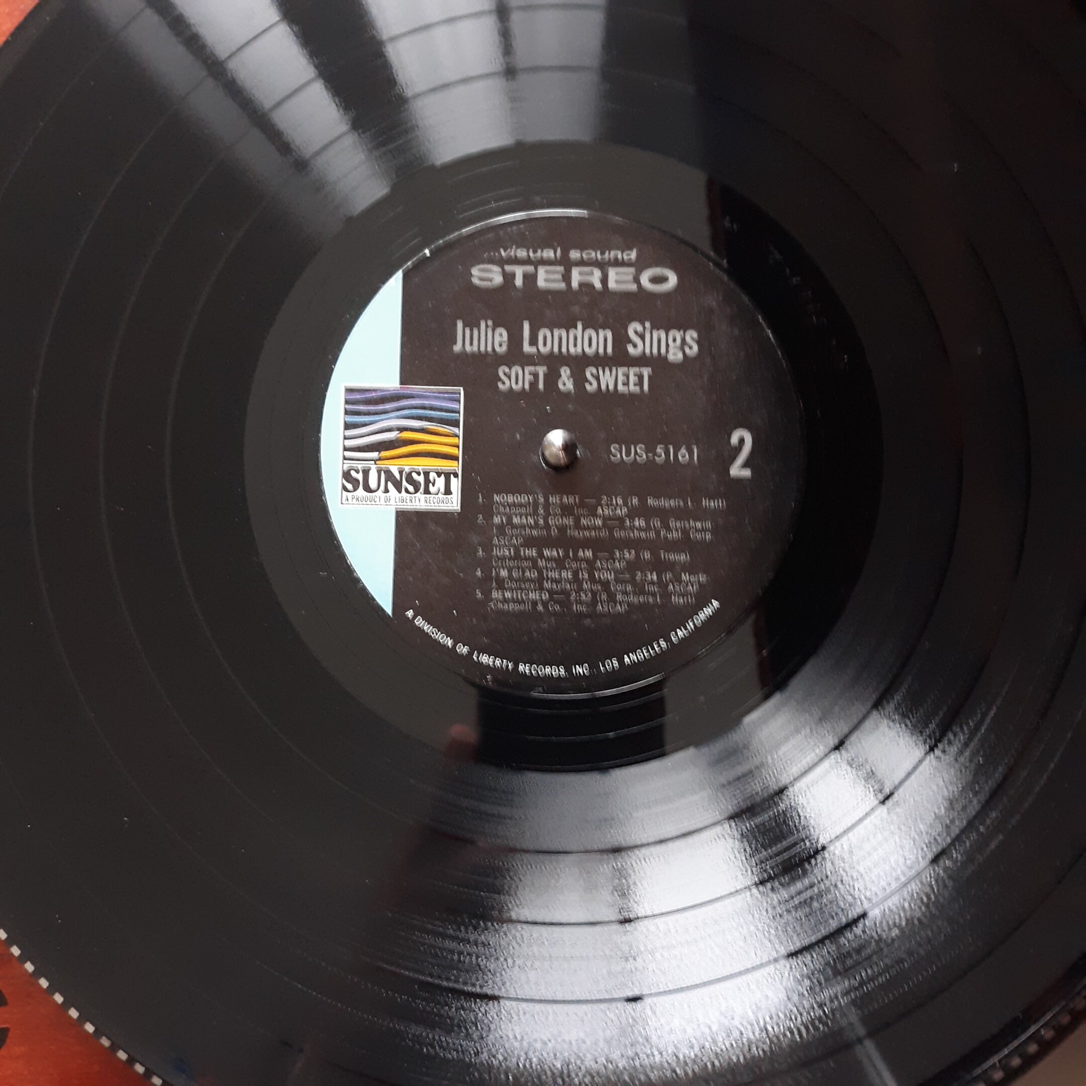 Vintage Vocals LP: Julie London Sings Soft & Sweet, Sunset SUS