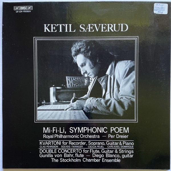 Vintage neoclassical LP: Mi-Fi-Li Symphonic Poem by Ketil Saeverud, import, BIS LP-129, 1980