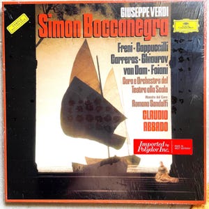 Opern LP Box Set versiegelt: Verdi Simon Boccanegra mit Claudio Abbado, Piero Cappuccili, 3xLP, RE, Import, Deutsche Grammophon 270971, 1982