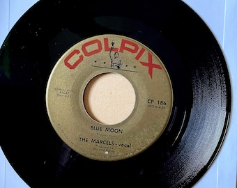 The Marcels - Blue Moon / Goodbye to Love | Colpix Records, 1961 | vintage singel på 45 varv | samplingar