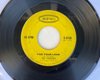 Rock single: For Your Love by The Yardbirds, Epic 5-9790, 1965, sample