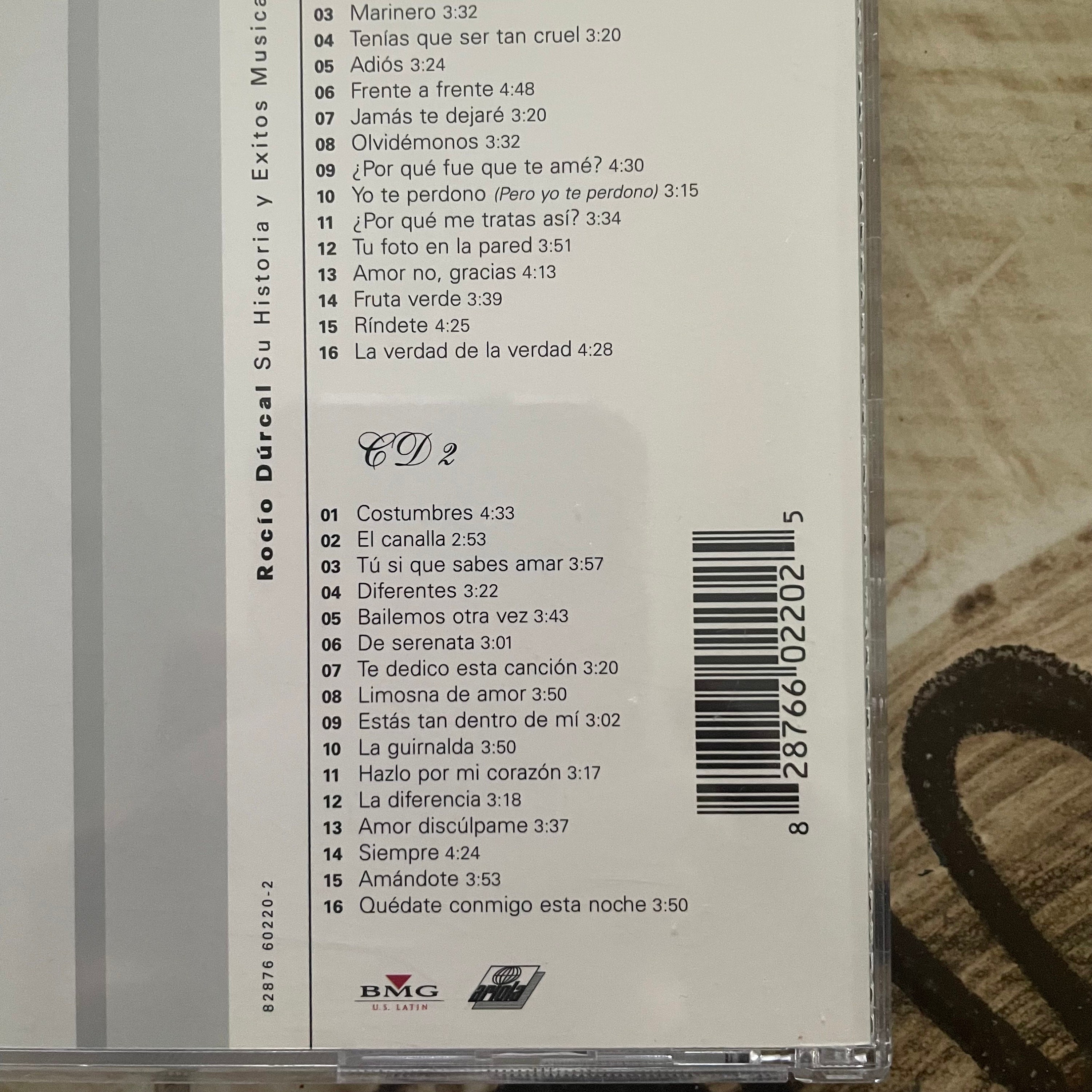 Latin Vocals CD: Rocio Durcal. Su Historia Y Exitos Musicales Vol