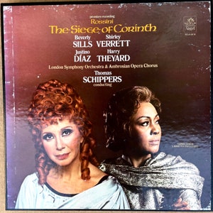 Opern LP Box Set: Rossini The Schlacht von Korinth von London Symphonie Orch., BEverver Sills, & Verschiedene, 3xLP, Libretto, Angel SCXL-3819, 1975