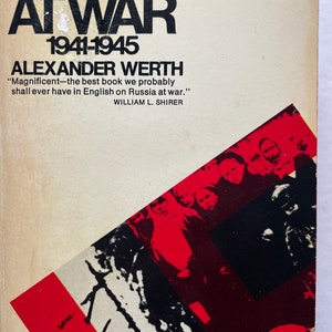 Vintage war paperback: Russia At War 1941-1945 by Alexander Werth, 3rd Printing, Avon, 1970