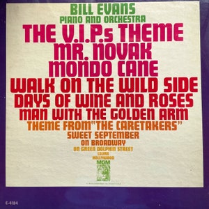 Vintage jazz LP: Bill Evans plays Theme from The V.I.P.s, mono, MGM E4184, 1963