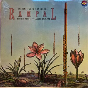 Vintage classical LP: Rampal Plays Tartini Flute Concertos with Claudio Scimone, sealed, CBS 36688, 1977