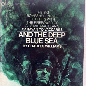 Vintage suspense paperback: And The Deep Blue Sea by Charles Williams, 1st Ed., 1st Printing, Signet, 1971