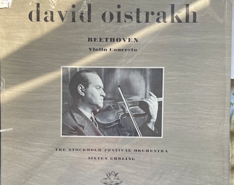 Vintage classical LP: Beethoven Violin Concerto by David Oistrakh, Stockholm Festival Orch., mono, re, Angel 35162, ca 1960