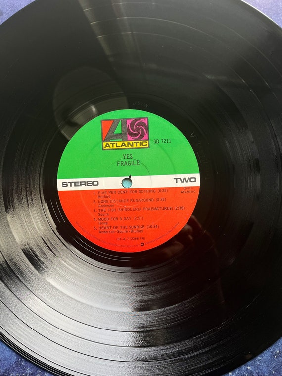 Vintage Rock LP: Fragile by Yes, Gatefold, Insert, Atlantic SD7211