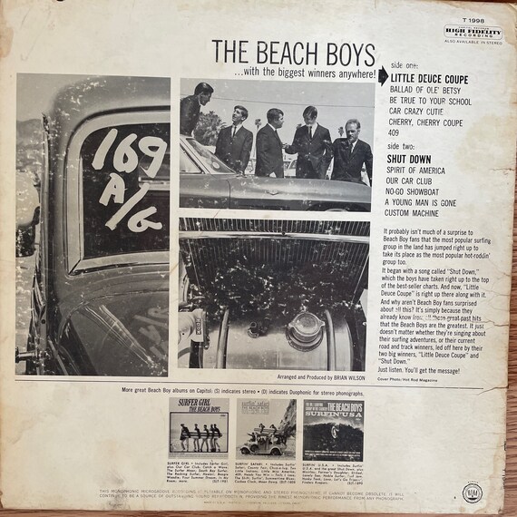 Vintage Pop Rock LP: Little Deuce Coupe by the Beach Boys, LA