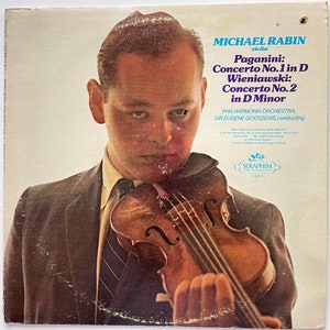 Vintage Classical LP: Michael Rabin - Paganini Concerto in D, Wieniawski Concerto No. 2 in D Minor, Seraphim S-60222, 197?