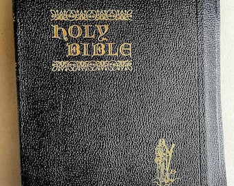 Holy Bible: The Good Leader Bible, KJV,  leather, index, concordance, dictionary, John A. Dickson, 1946
