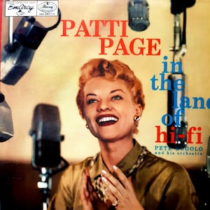 CD med klassisk jazzsång: Patti Page i HI-FI:s land (1956), 1999.