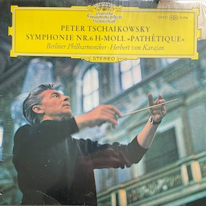 Vintage classical LP: Tschaikowsky Symphony Nr. 6 H-Moll Pathetique , Herbert bin Karajan, re, Deutsche Grammophon, 1970