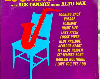 LP rockabilly vintage : Looking Back par Ace Cannon, mono, Hi Records HL12008, 1962