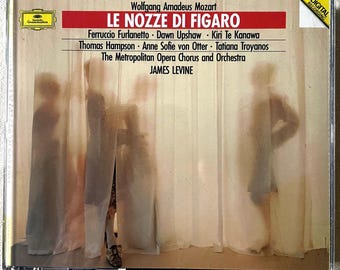 Mozart - The Marriage of Figaro by Metropolitan Opera  w/ James Levine | 3XCD | Deutsche Grammophon, 1991 | vintage opera CD box set