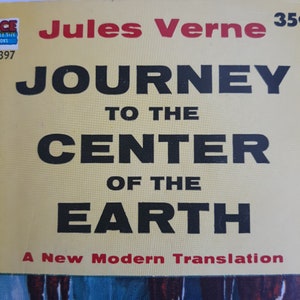 Vintage SciFi: Journey To The Center Of The Earth by Jules Verne, Ace D-397, 1956.