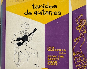 Vintage flamenco LP: Tannidos de Guitarras van Luis Maravilla, mono, Westminster WL5194, 1954