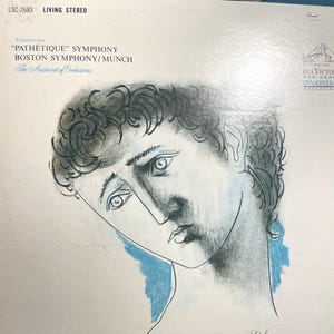 Vintage classical LP: Tchaikovsky Symphony No. 6 “Pathetique” by Charles Munch and Boston Symphony, RCA Red Seal, LSC2683, 1963