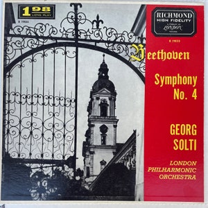 Vintage classical LP: Beethoven Symphony No. 4 by Georg Sulti, London Philharmonic, Richmond B19033, ca 1960