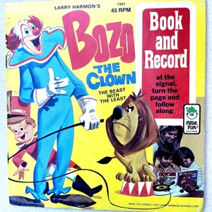 Children&#39;s Book & Record: Bozo The Clown Book and Record, Peter Pan 1991, 1977