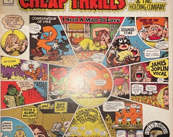 Classic rock: Cheap Thrills by Big Brother & The Holding Company, RE, gatefold, Columbia PC9700, 1970