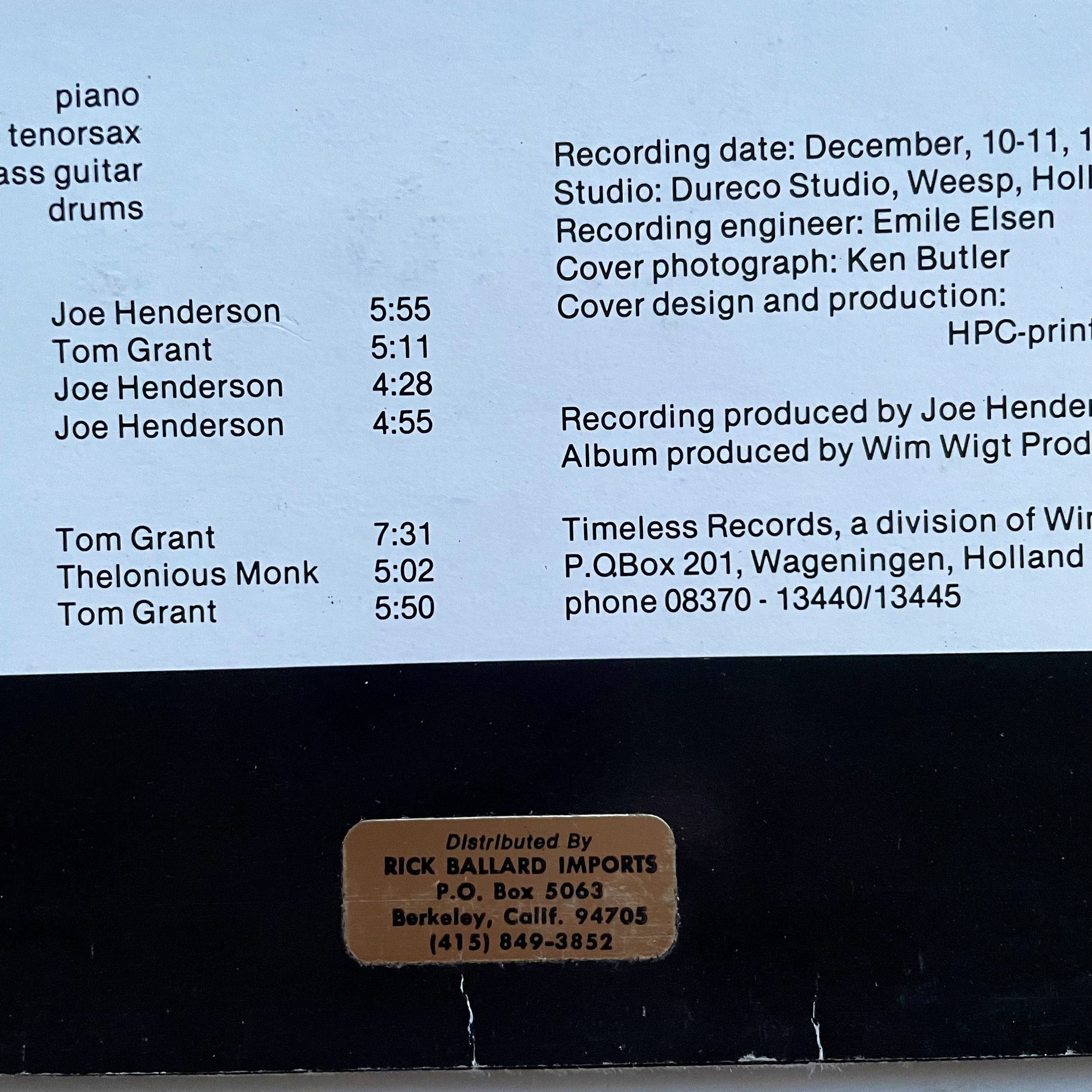 [レコード オリジナル] Tom Grant Mystified LP Vintage Jazz LP: Mystified by Tom Grant, Import, Timeless