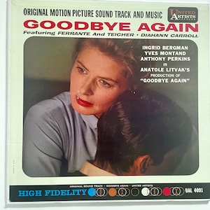 Vintage soundtrack LP: Goodbye Again by Georges Auric, mono, United Artists UAL4091, 1961