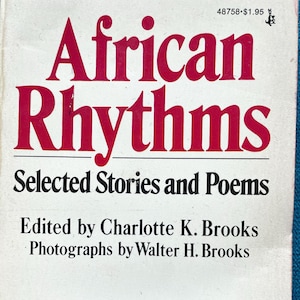 Vintage paperback: African Rhythms edited by Charlotte K. Brooks, photo illustrated, Pocket, 1974