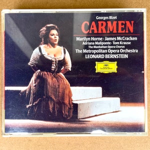 Opera CD Box Set: Georges Bizet Carmen by Metropolitan Opera Orchestra, Leonard Bernstein (1973), RE, 3xCD, Deutsche Grammophon, 1990
