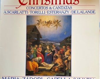 Vintage classical LP: Baroque Christmas Concertos & Cantatas Various Composers by Maria Zadori, Capella Savaria, Hungaraton SLPD12561, 1984