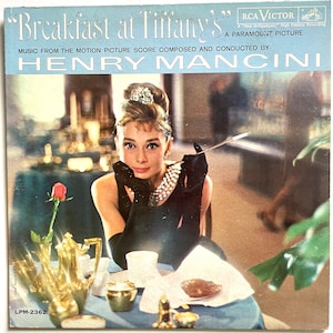 Vintage soundtrack LP: Breakfast At Tiffany’s by Henry Mancini, mono, RCA LPM2362, 1962
