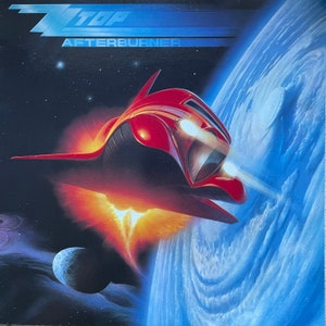 Vintage rock LP: Afterburner by ZZ Top, Warner, 1985