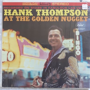 Vintage country LP: Hank Thompson at The Golden Nugget, Capitol ST1632, 1962