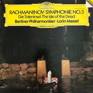 Vintage classical LP: Symphonie No.3 Die Toteninsel (The Isle Of The Dead) by Sergei Rachmaninoff, Deutsche Grammophon 2532 065, 1982