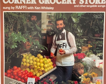Vintage children’s LP: The Corner Grocery Store by Raffi, lyrics, A&M SL-0207, 1979