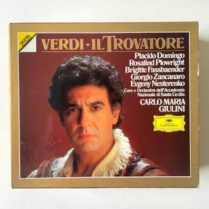 Opern-CD-Set: Verdi - Il Trovatore mit Carlo Giulini, Santa Cecelia Orch., Chor, Placido Domingo, 2xCD, London 423858-2, 1989