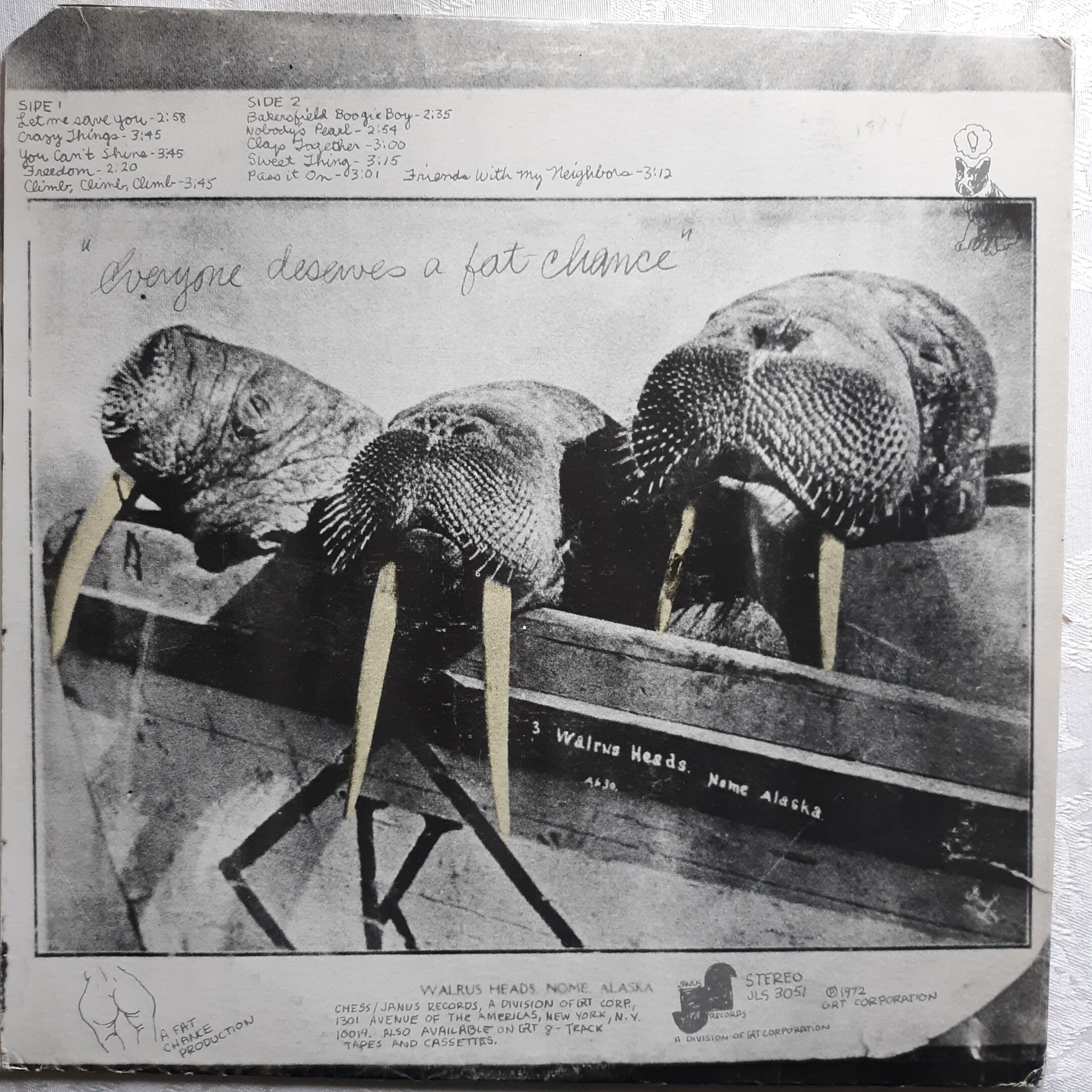 Vintage Rock LP: Walrus by Walrus, Gatefold, Janus Records