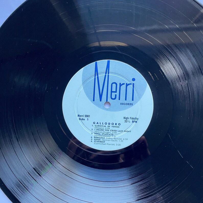 Jazz LP: Gallodoro by Al Gallodoro, Mono, Merri 5901, 1959 - Etsy