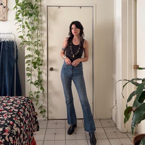 1970s orange tab 646 Levis bootcut flare jeans